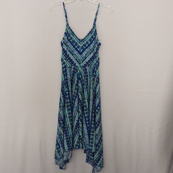 Cato Dresses & Skirts - CATO Teal Blue/Purple High-Low Midi Tank Dress; Size S